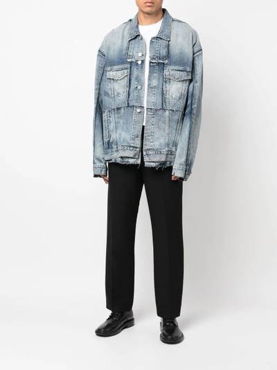 BALENCIAGA patchwork-panel design denim jacket outlook