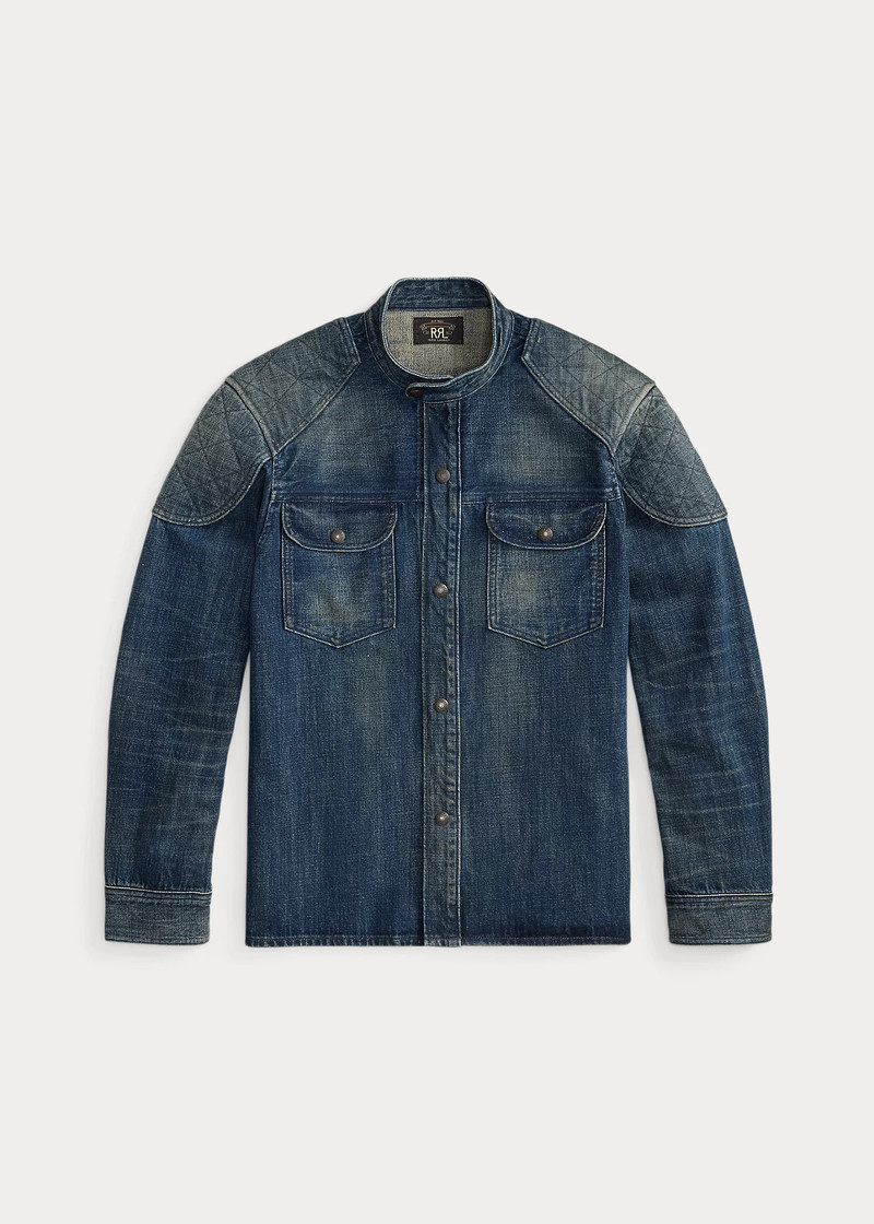 Quilted Denim Shirt Jacket 1