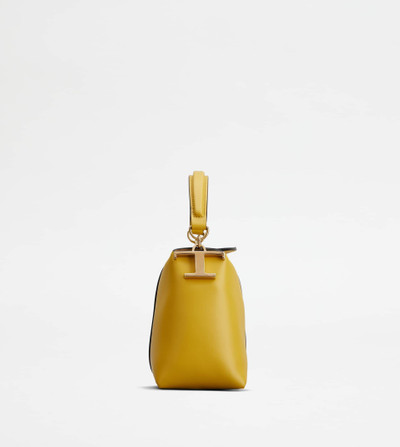 Tod's TOD'S T CASE TOTE MESSENGER BAG IN LEATHER MICRO - YELLOW outlook