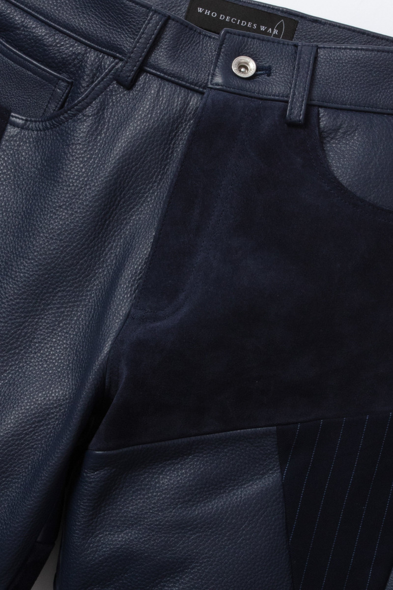 WHO DECIDES WAR FRAGMENTED LEATHER TROUSER outlook