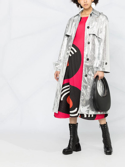 MSGM metallic trench coat outlook