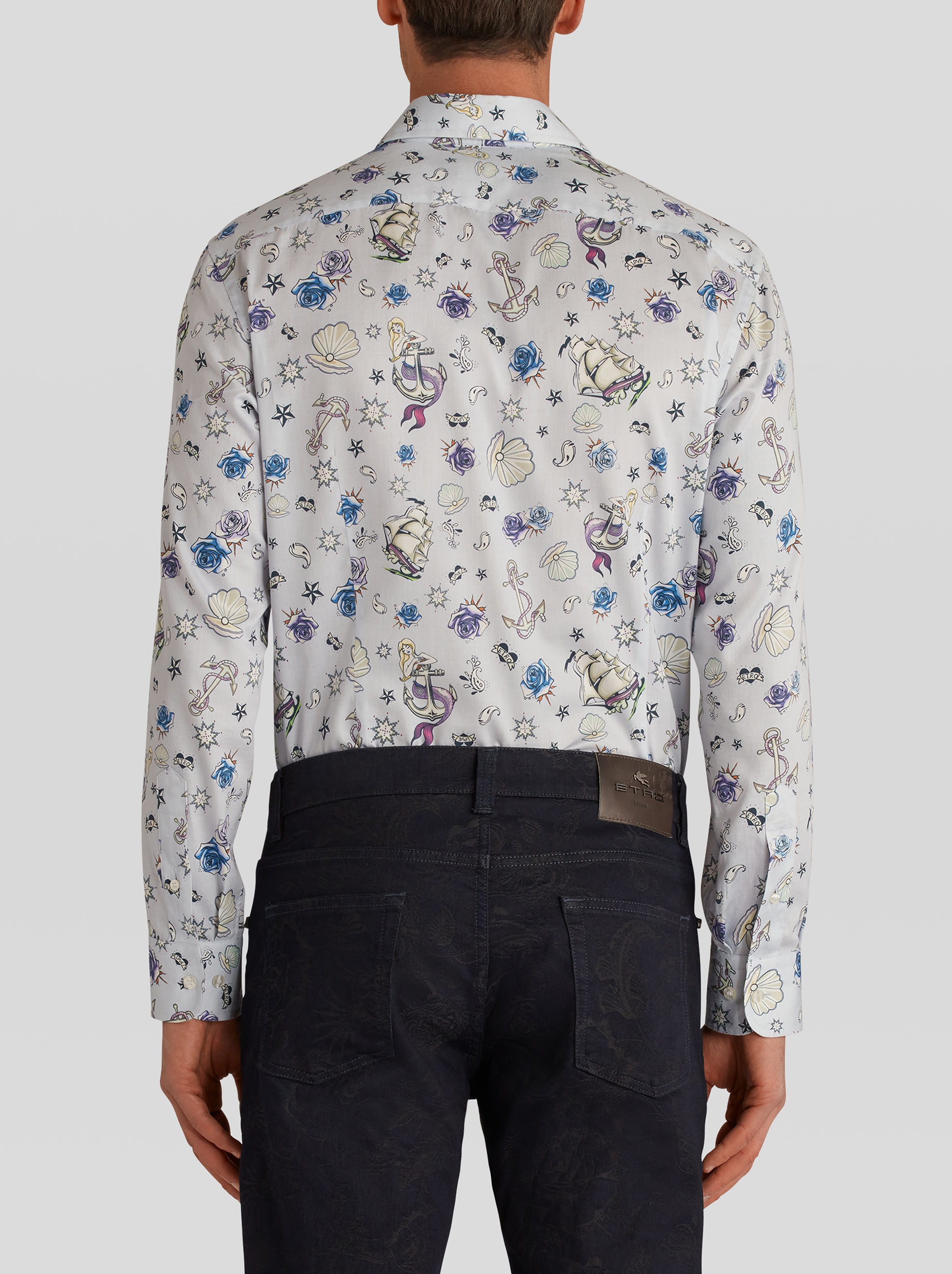 OLD SCHOOL TATTOO PRINT SHIRT - 4
