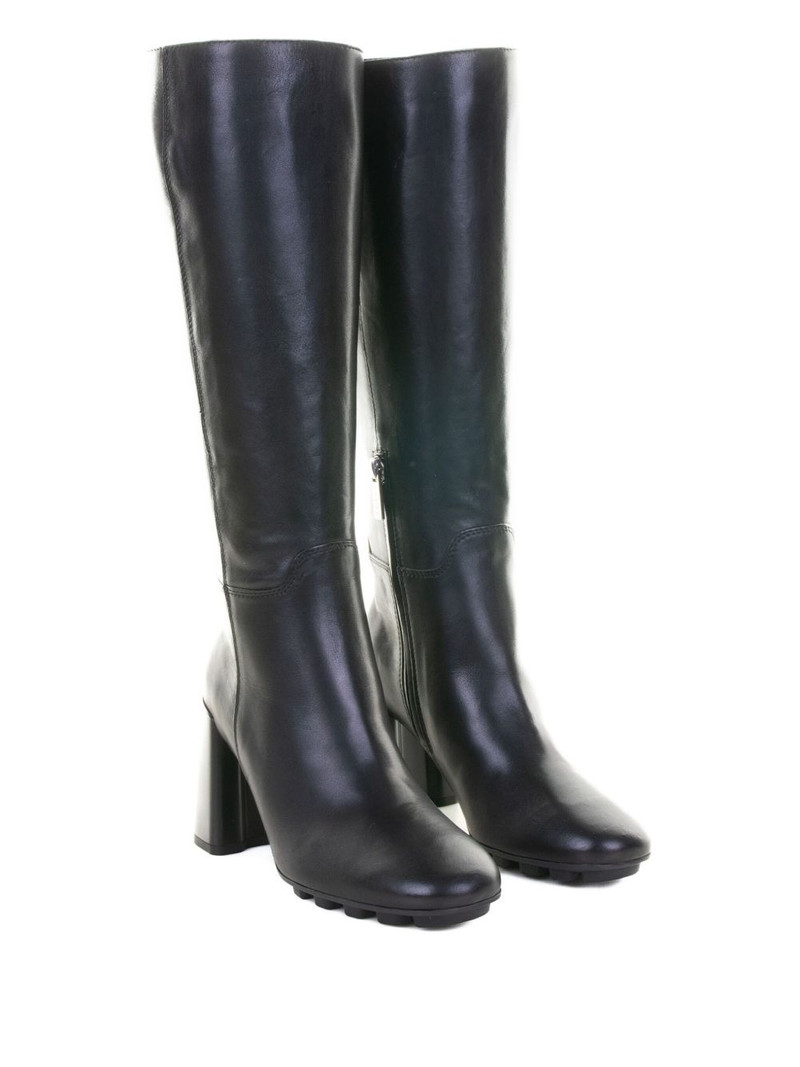 HOGAN block-heel leather boots outlook