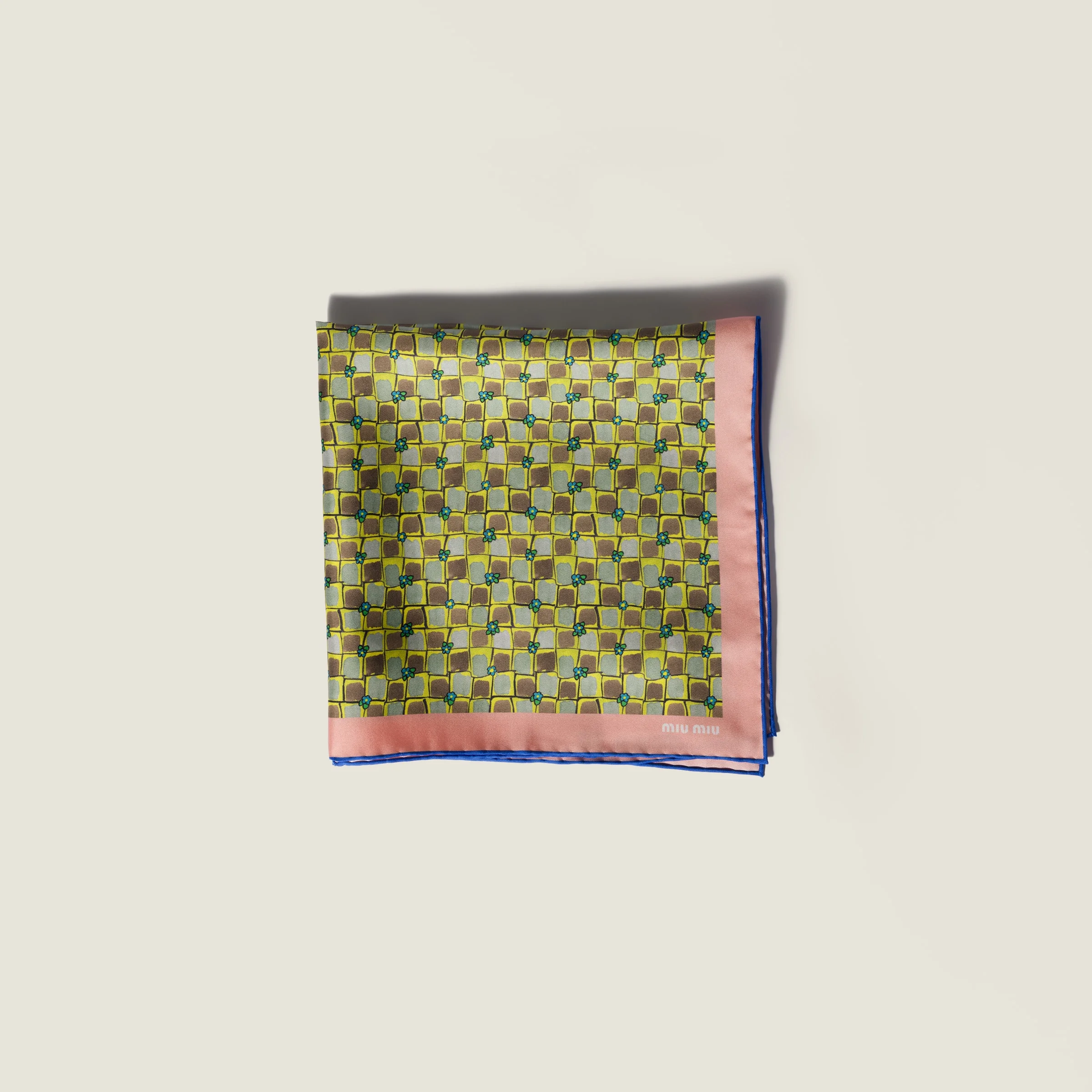 Printed twill scarf - 1