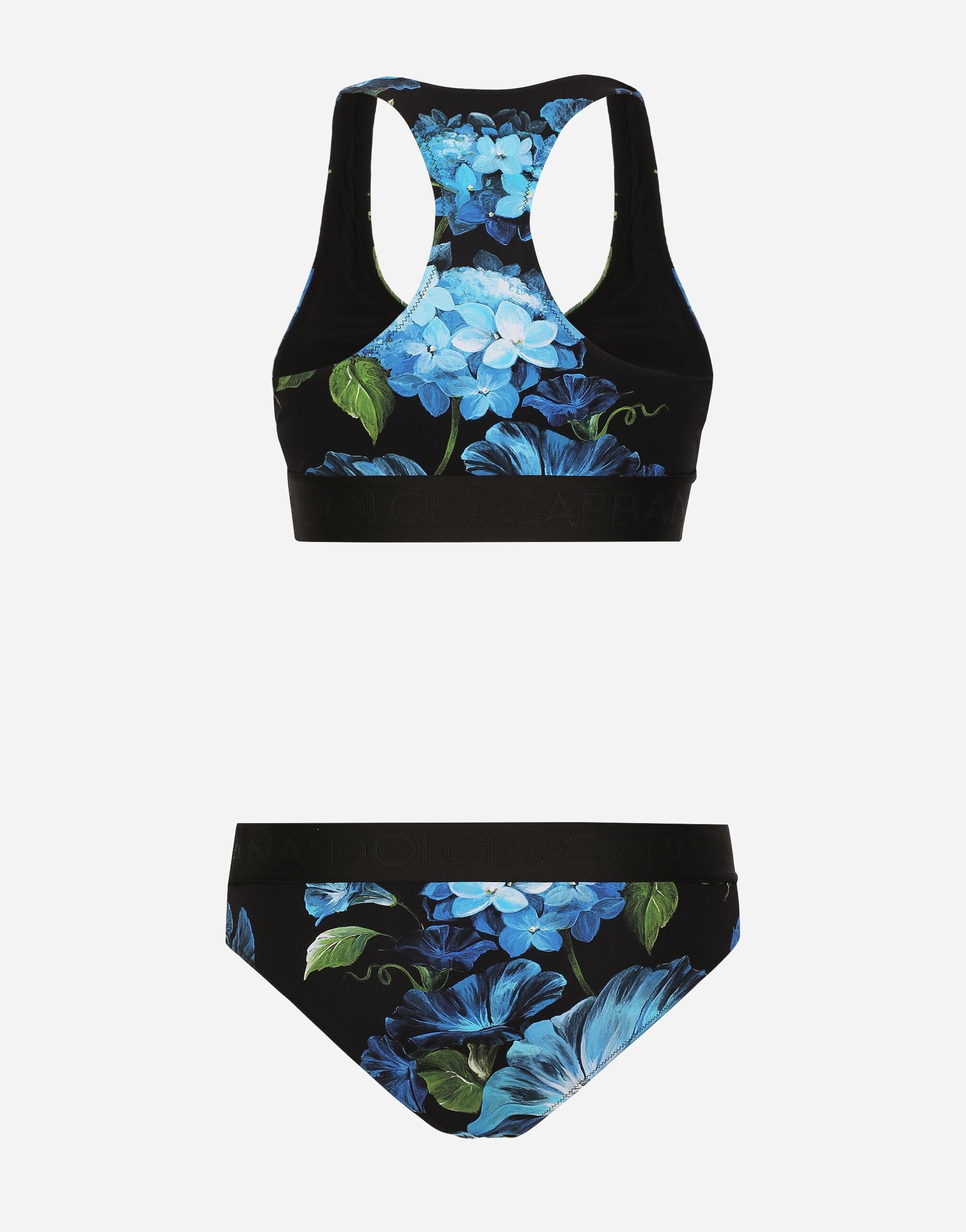 Bluebell-print bralette bikini - 2