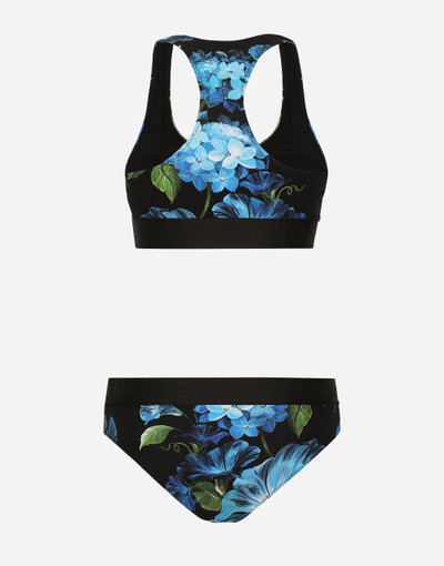Dolce & Gabbana Bluebell-print bralette bikini outlook