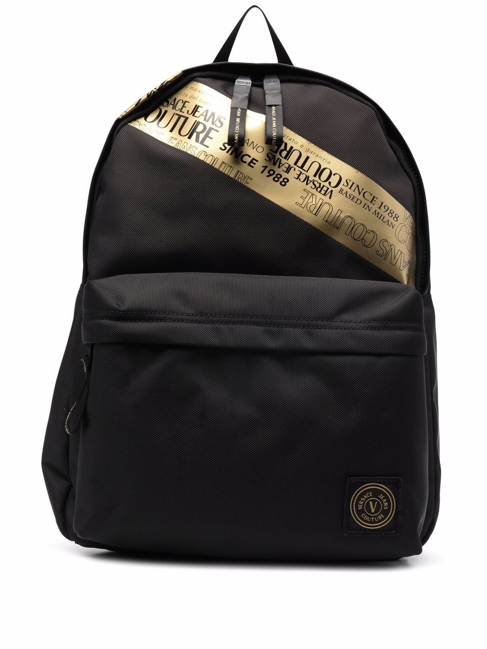 logo-print zipped backpack - 1