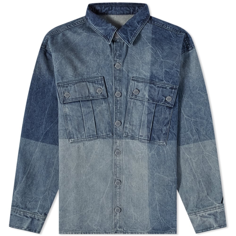 032c Panel Detail Denim Overshirt - 1