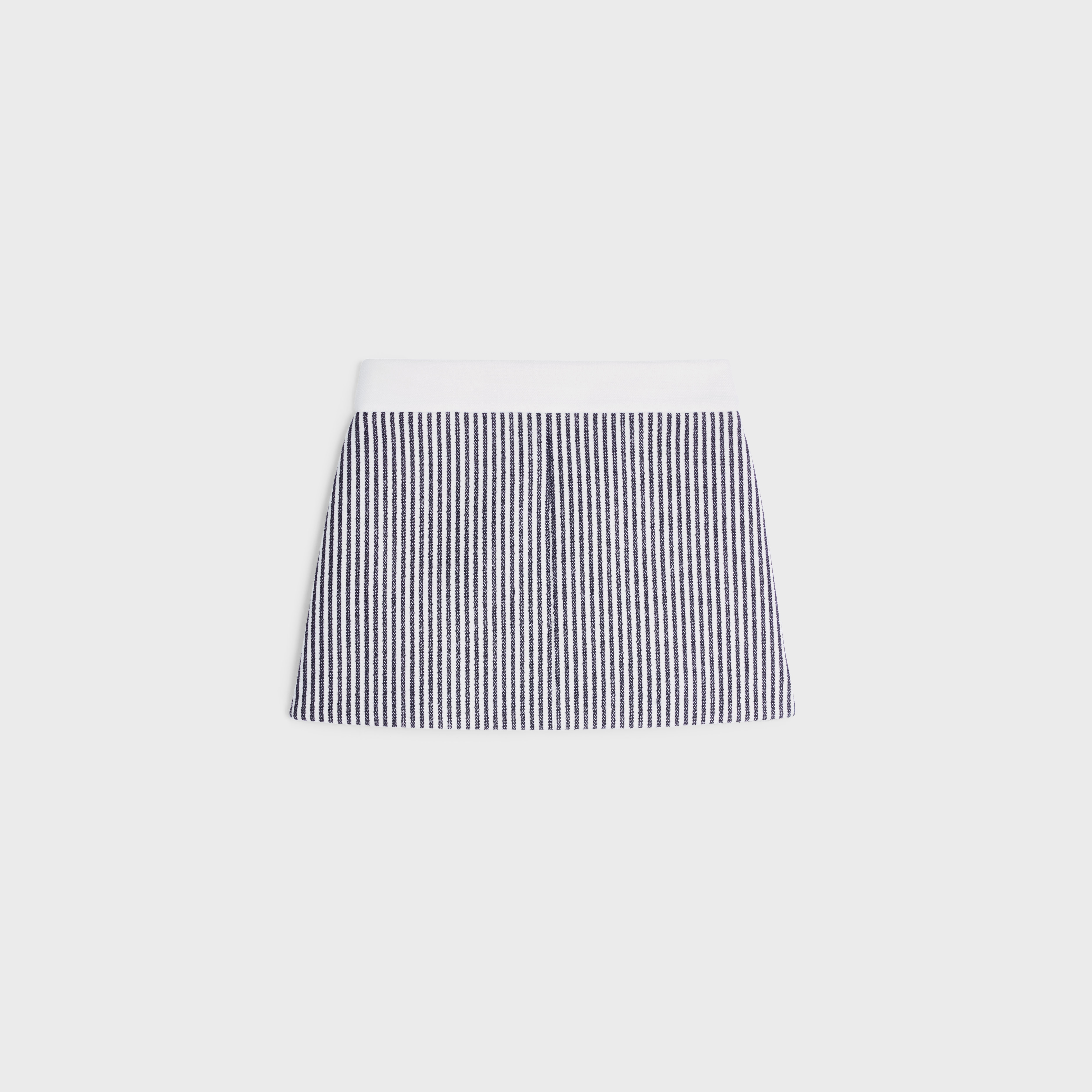 trapeze mini skirt in textured wool - 2
