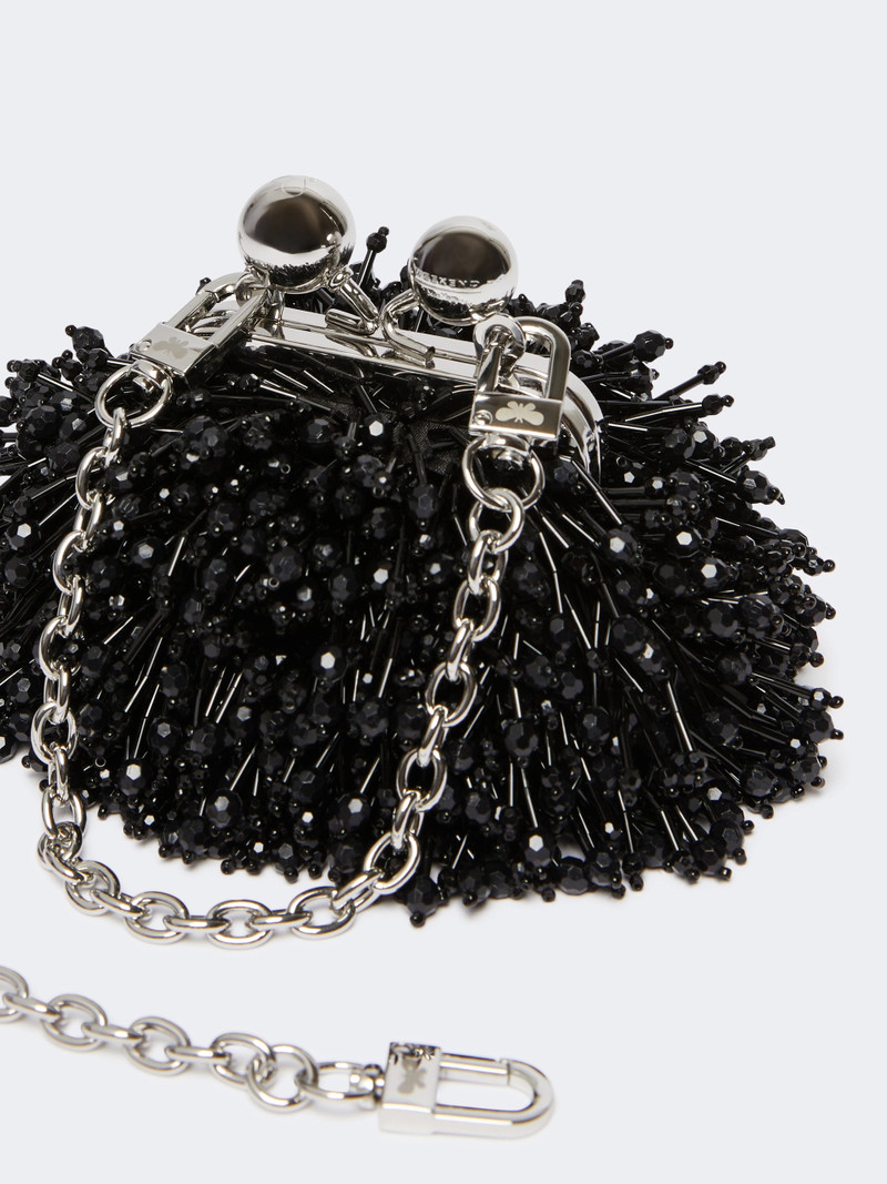 Satin and sequin Nano Pasticcino Bag - BLACK 3