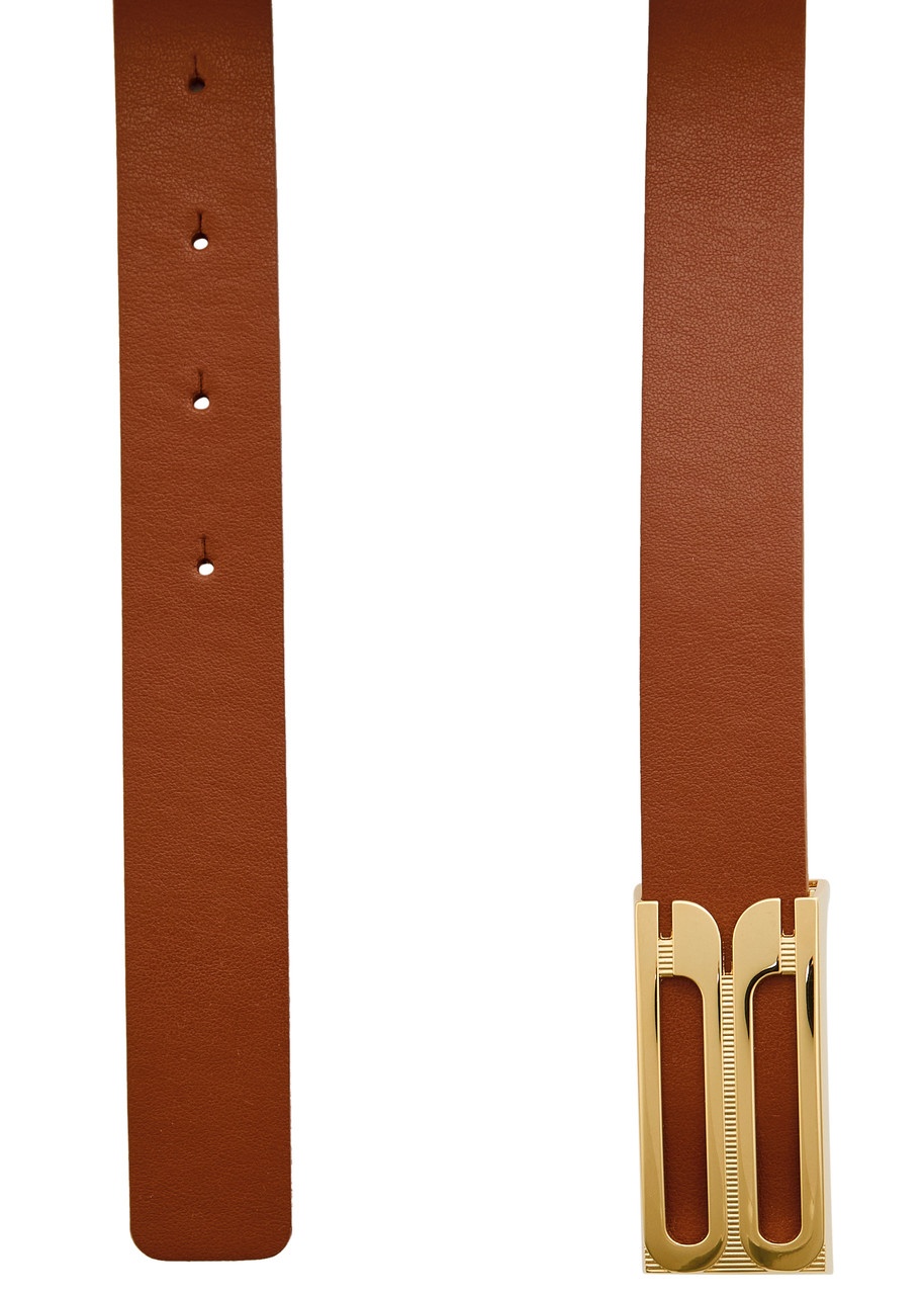 Victoria Beckham Frame Smoothed Leather Belt - 3