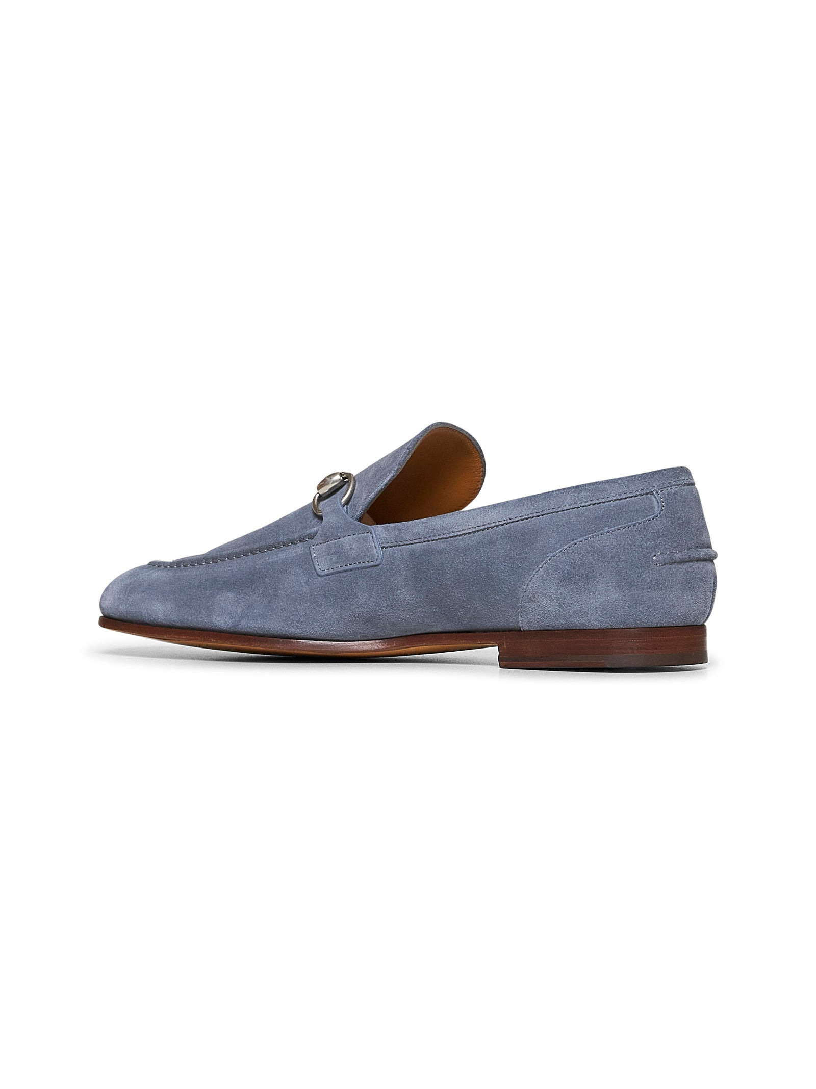 Gucci Men Dark Grey Gucci Jordaan Loafers - 3