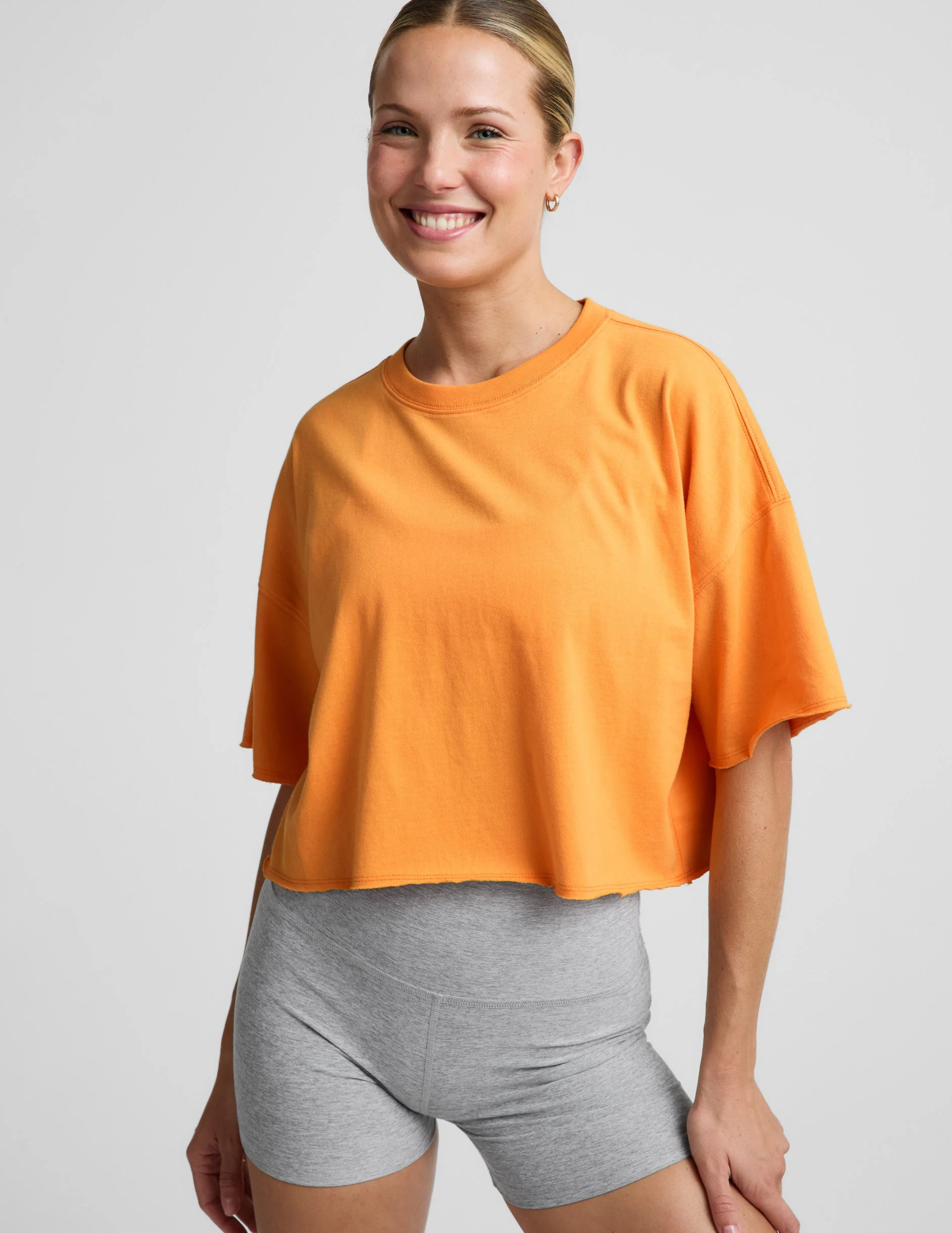 SoftKnit Better Than Ever Cropped Cotton Tee - 1