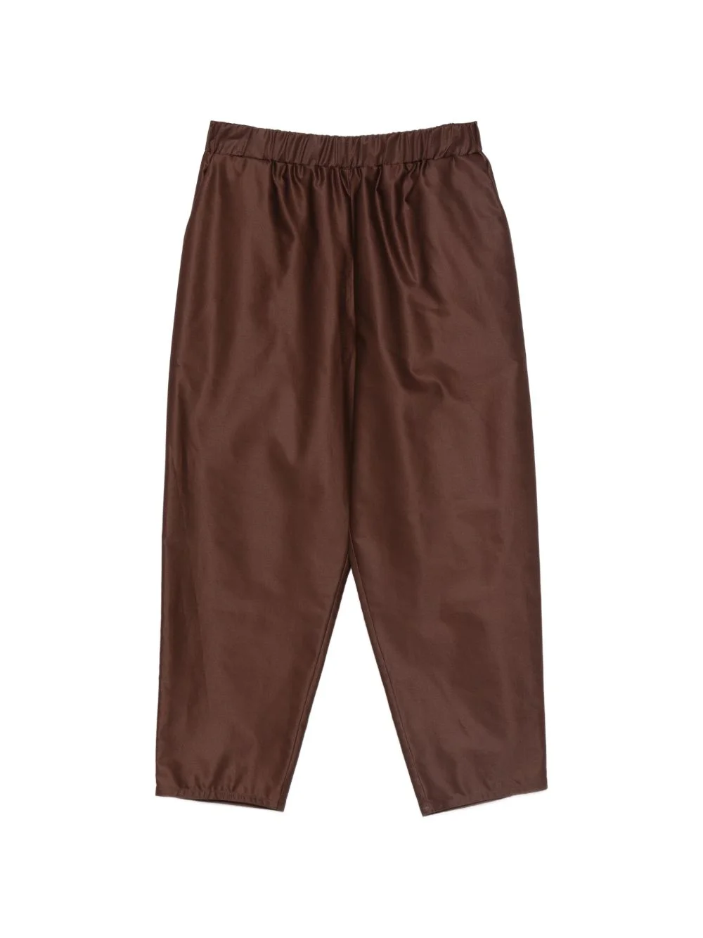 elasticated cropped trousers - 1