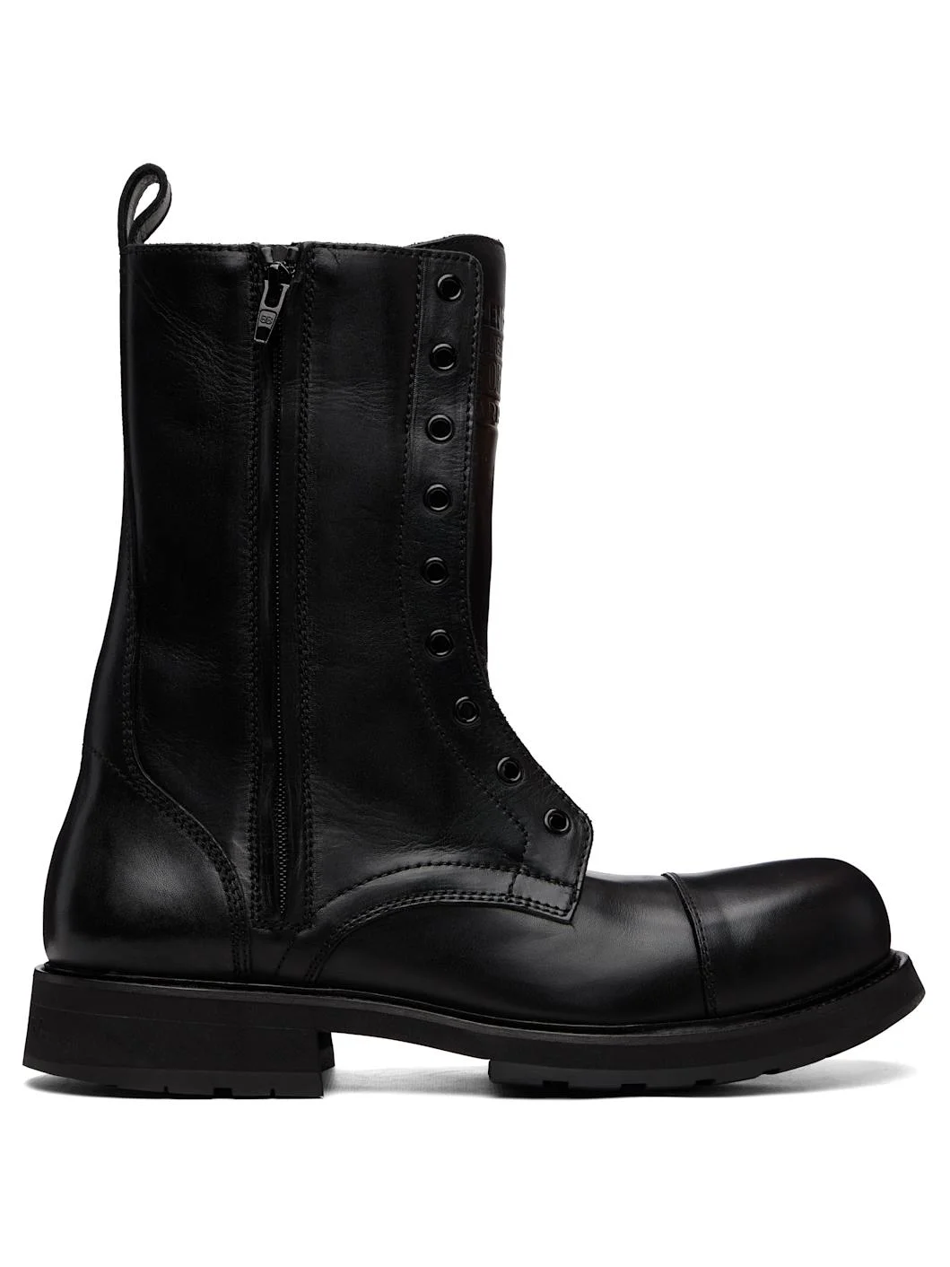Black Truck Laceup Boots - 1