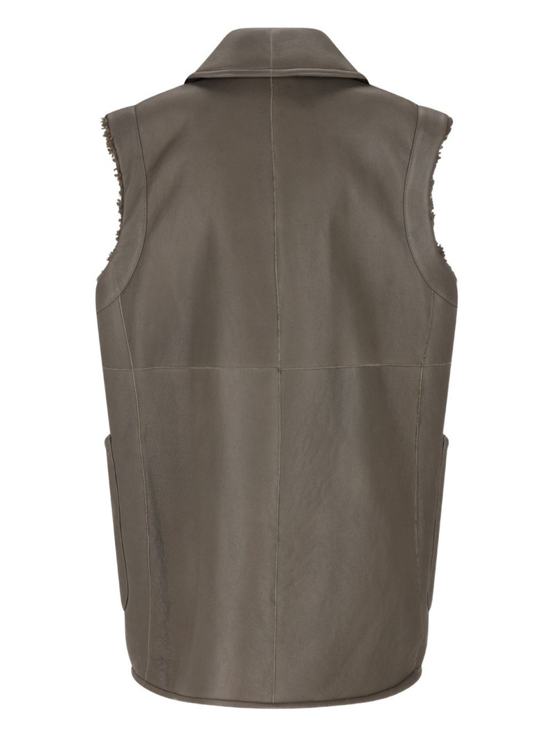 Max Mara double-breasted shearling coat outlook