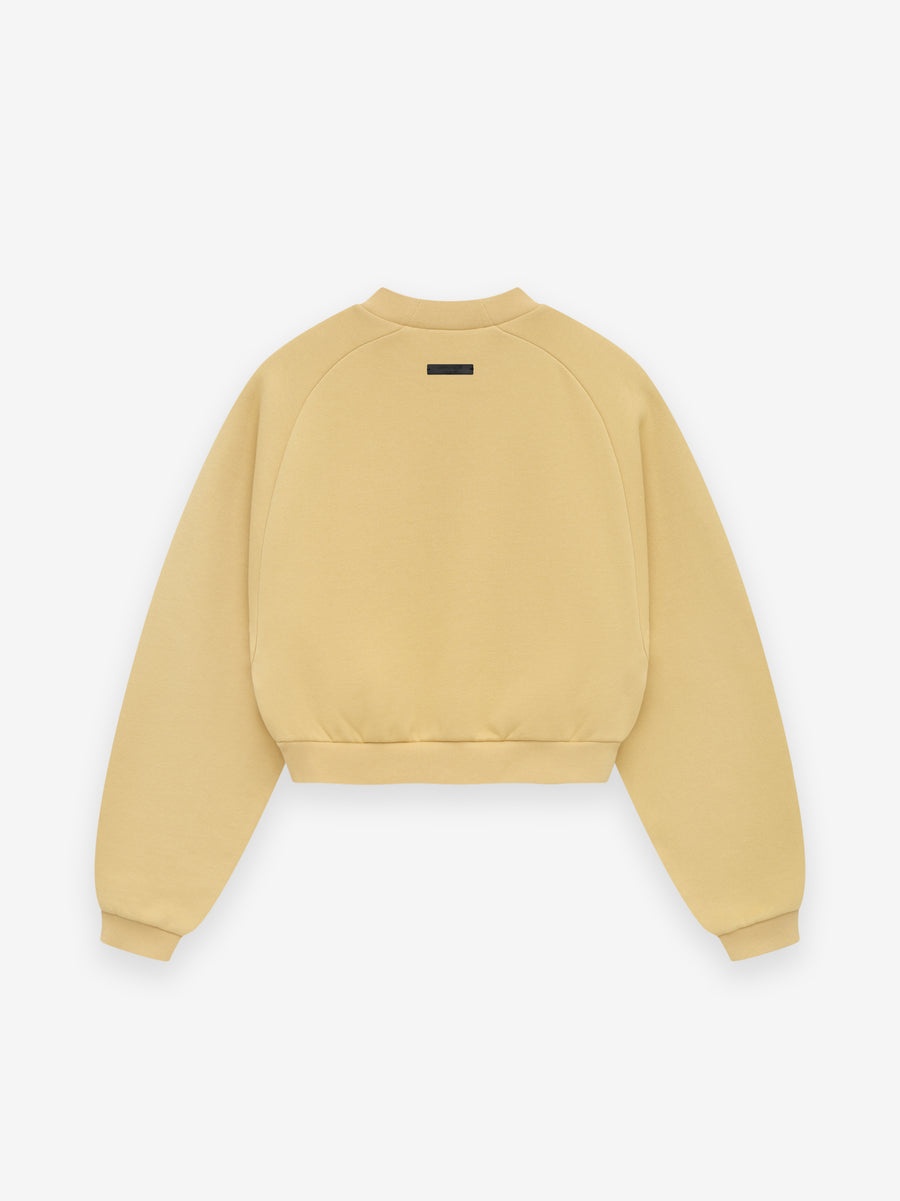 Womens Fleece Cropped Crewneck - 3