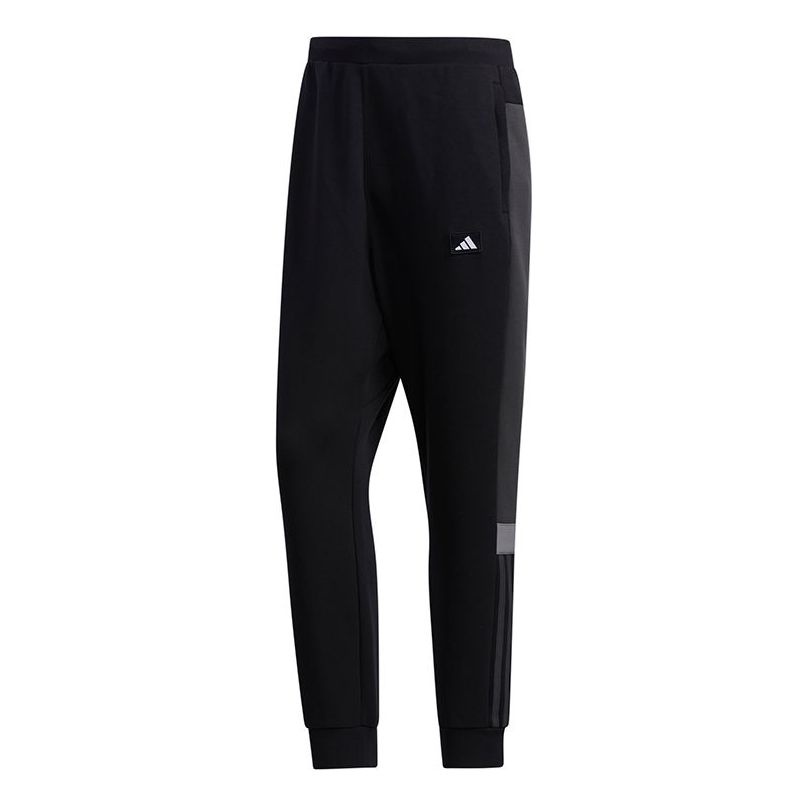 adidas Ub Pnt Dk Colorblock logo Casual Bundle Feet Sports Pants Black GM4399 - 1