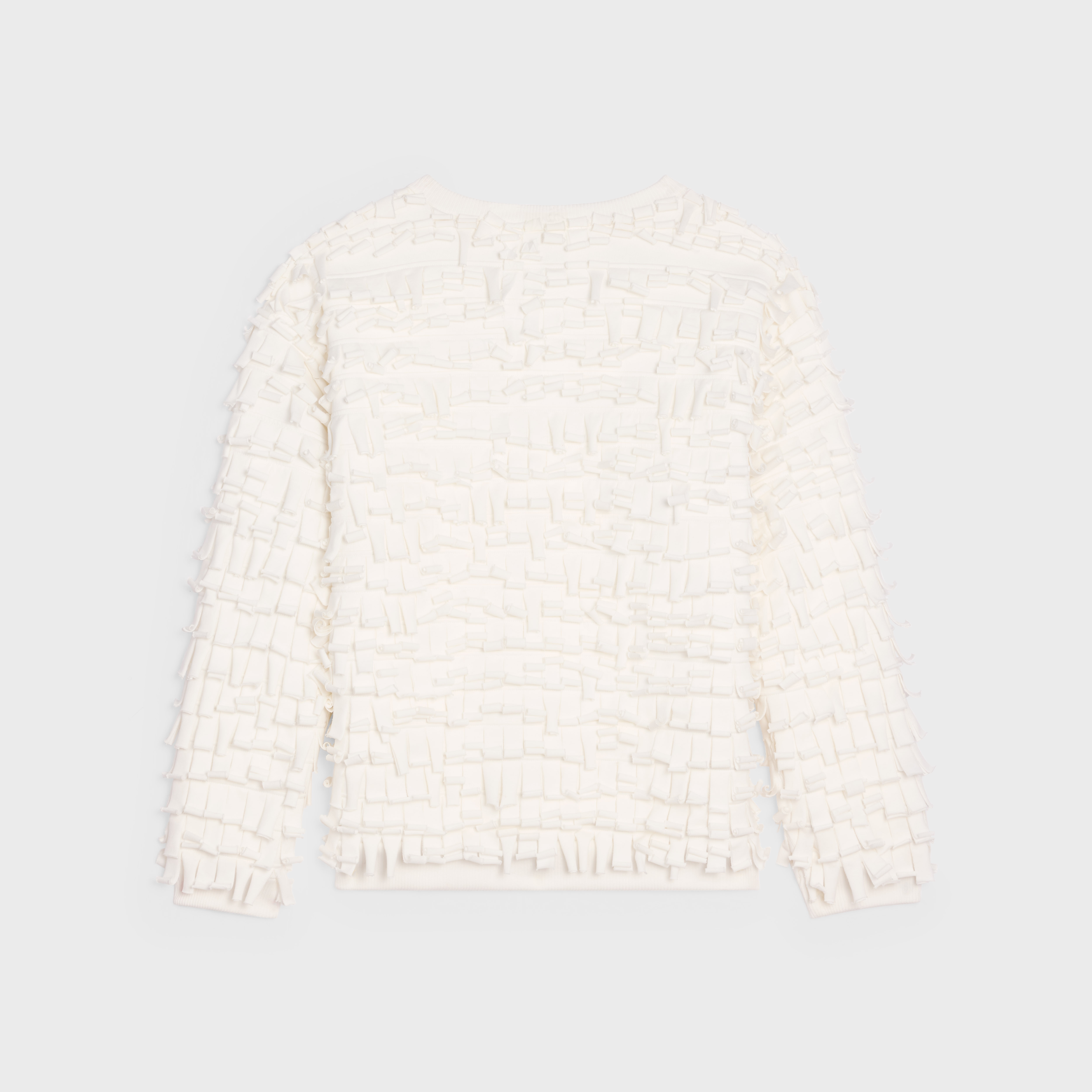 COTTON FLEECE SWEATSHIRT WITH INITIAL FRINGES - 2