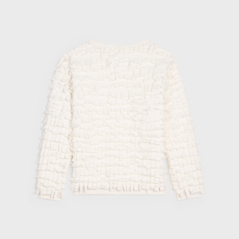 CELINE COTTON FLEECE SWEATSHIRT WITH INITIAL FRINGES outlook
