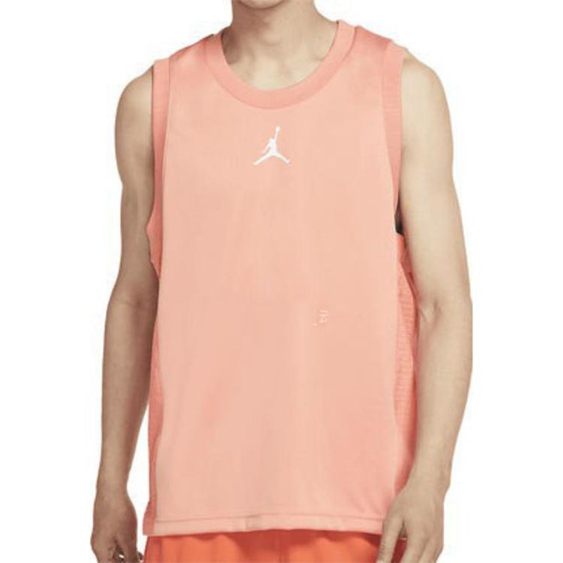 Men's Air Jordan Colorblock Logo Round Neck Sleeveless Vest Orange CZ4742-808 - 3