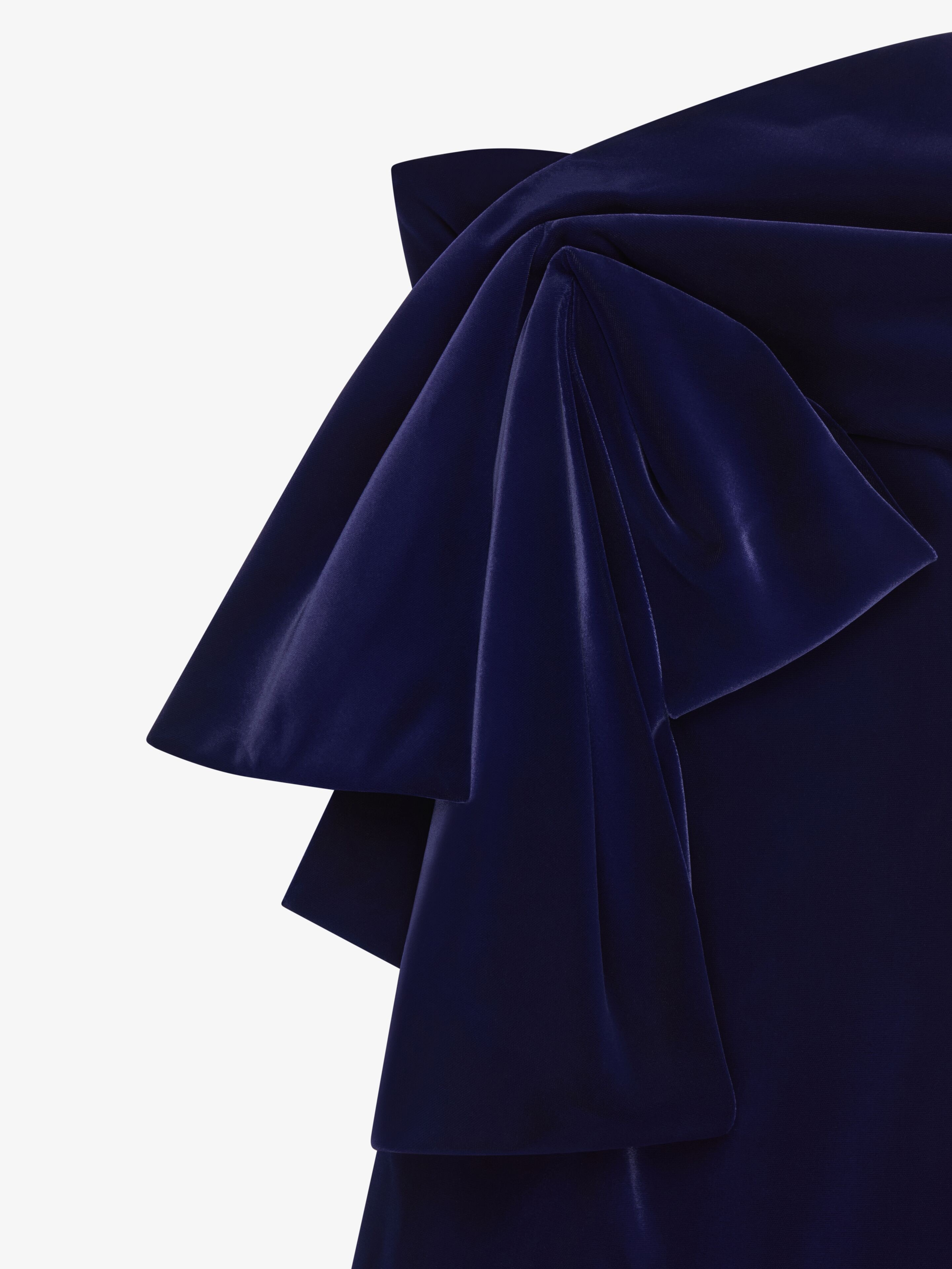 BUSTIER DRESS IN VELVET WITH OVERSIZED BOW - 5
