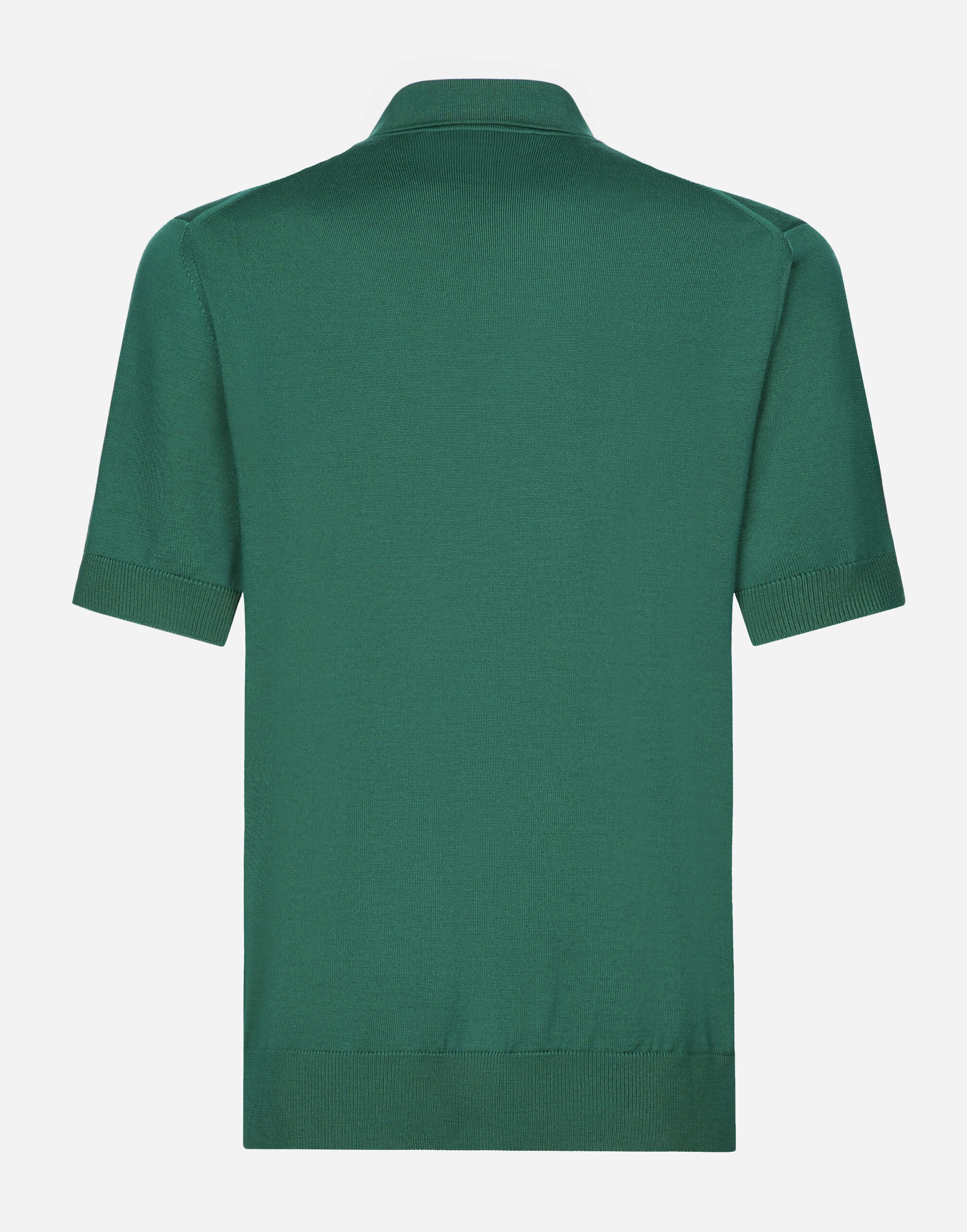 Wool polo-shirt with branded tag - 2