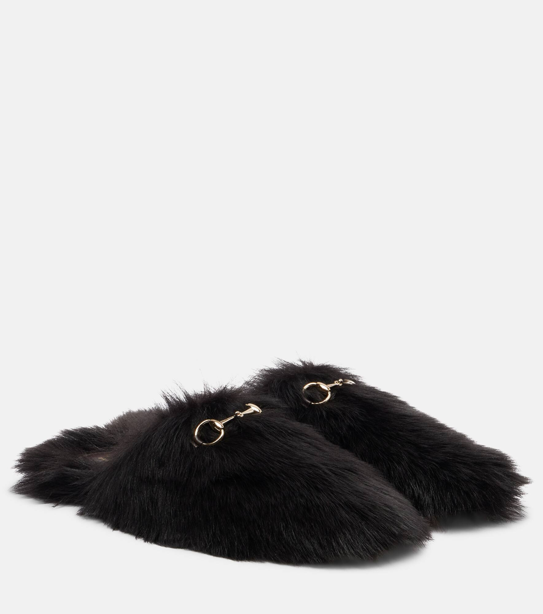 Horsebit shearling slippers - 1
