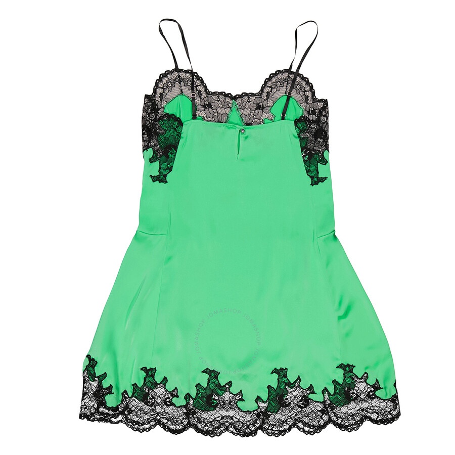 Rabanne Satin Lace Trimmed Sleeveless Mini Dress - 6