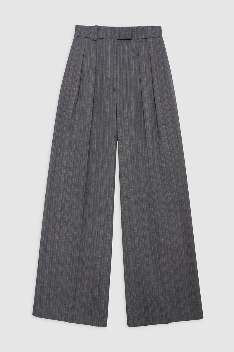 Lou Trouser - Black And Grey Stripe 1