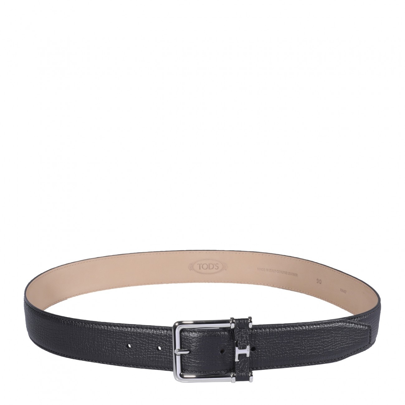 black leather belt - 1