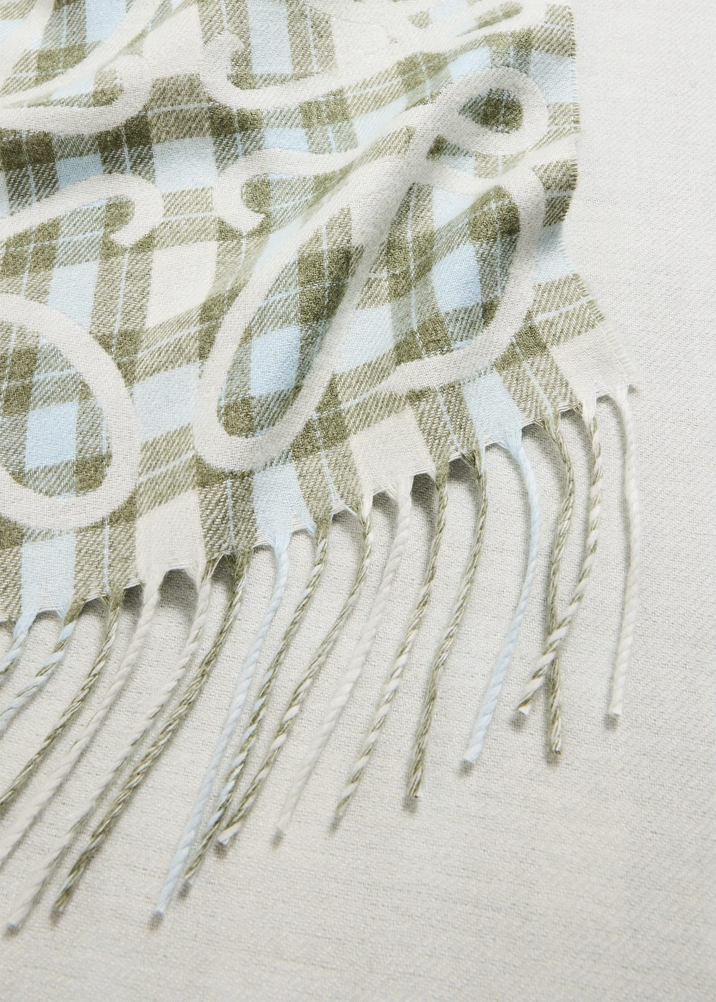 Check Anagram Silk-Cashmere Scarf - 4