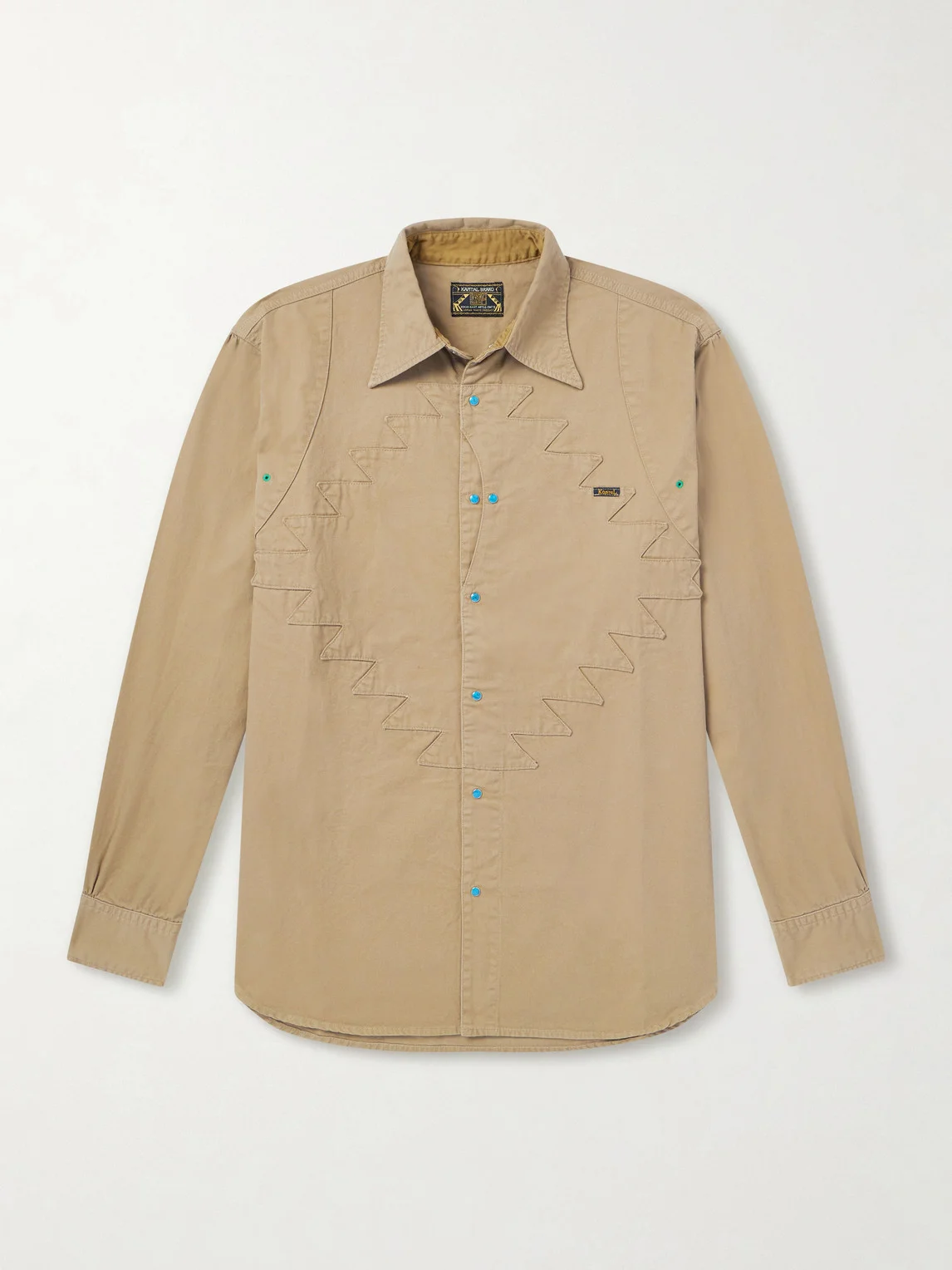 Thunderbird Panelled Cotton-Twill Shirt - 1