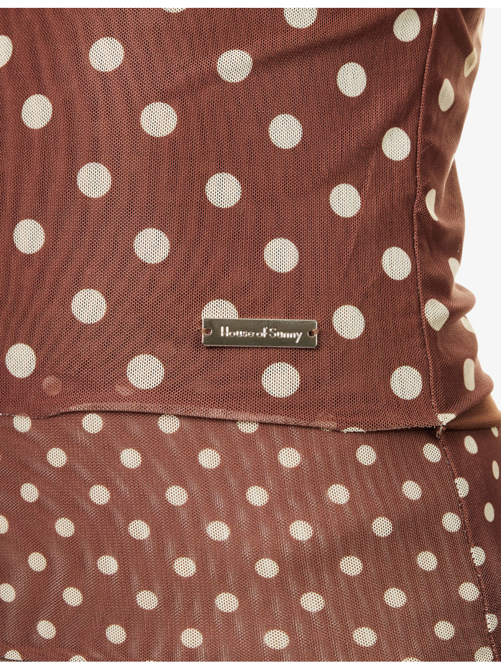 Layer Polka-Dot Stretch-Woven Top - 6