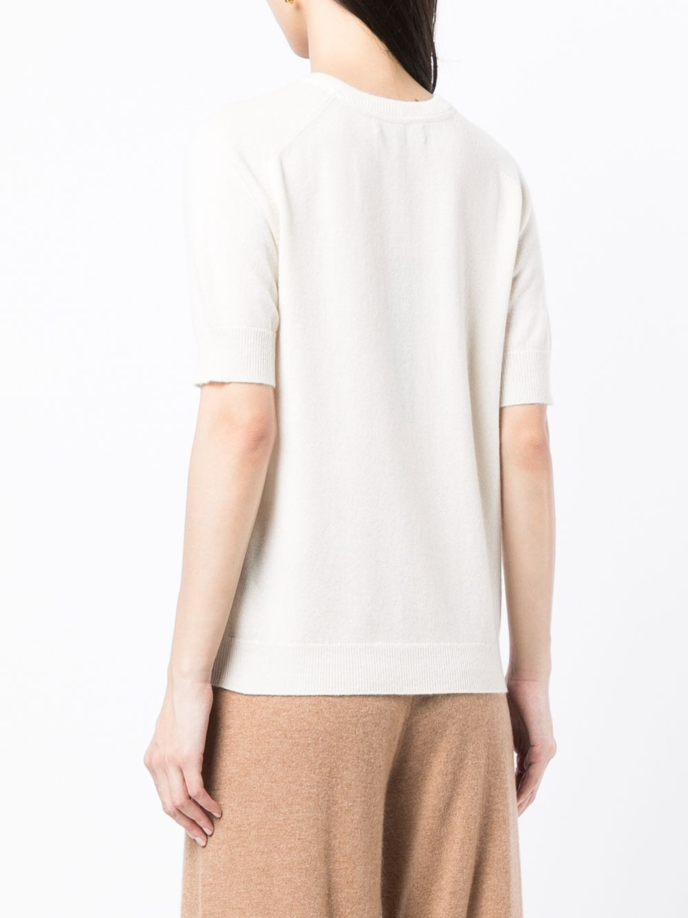 round neck cashmere T-shirt - 4