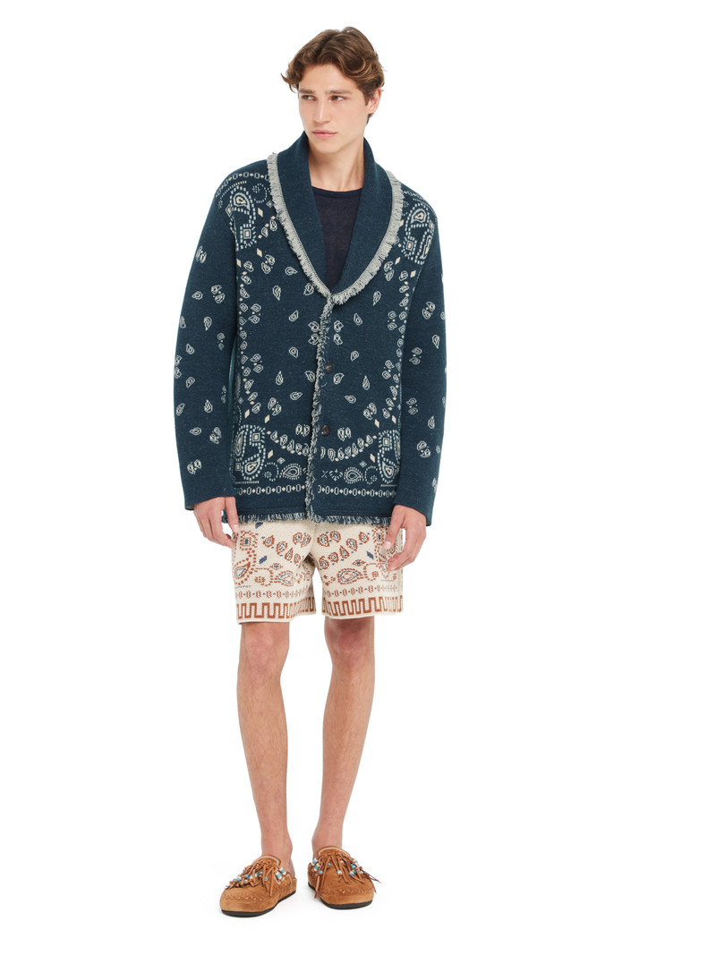 Alanui Bandana Jacquard Cardigan outlook