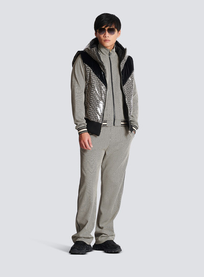 Balmain Mini monogrammed jacquard zipped jacket outlook