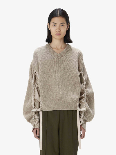 JW Anderson V-NECK JUMPER WITH CURVED SLEEVES outlook