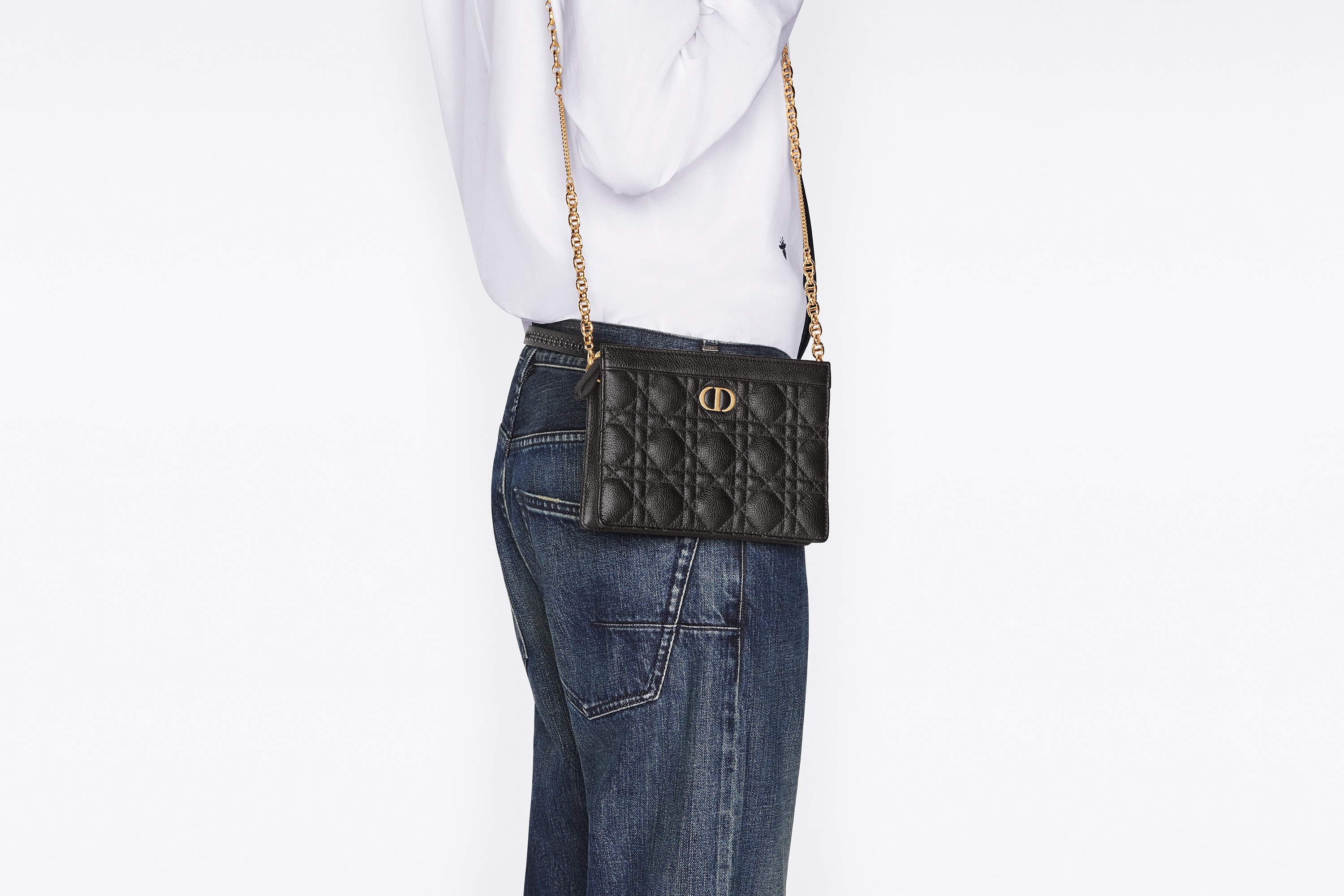 Dior Caro Zipped Pouch with Chain - 8