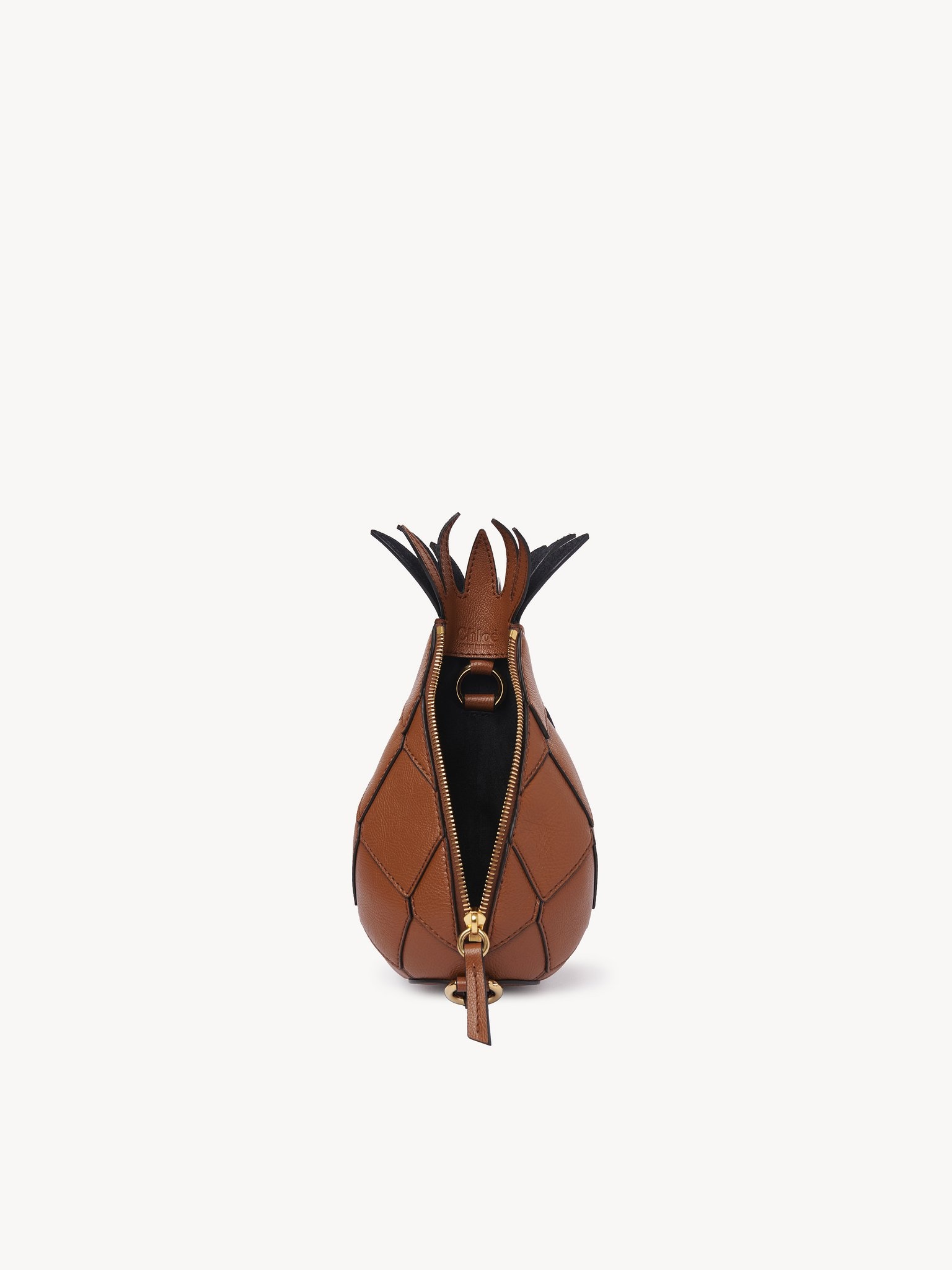 PINEAPPLE SHOULDER BAG IN GRAINED LEATHER - 5
