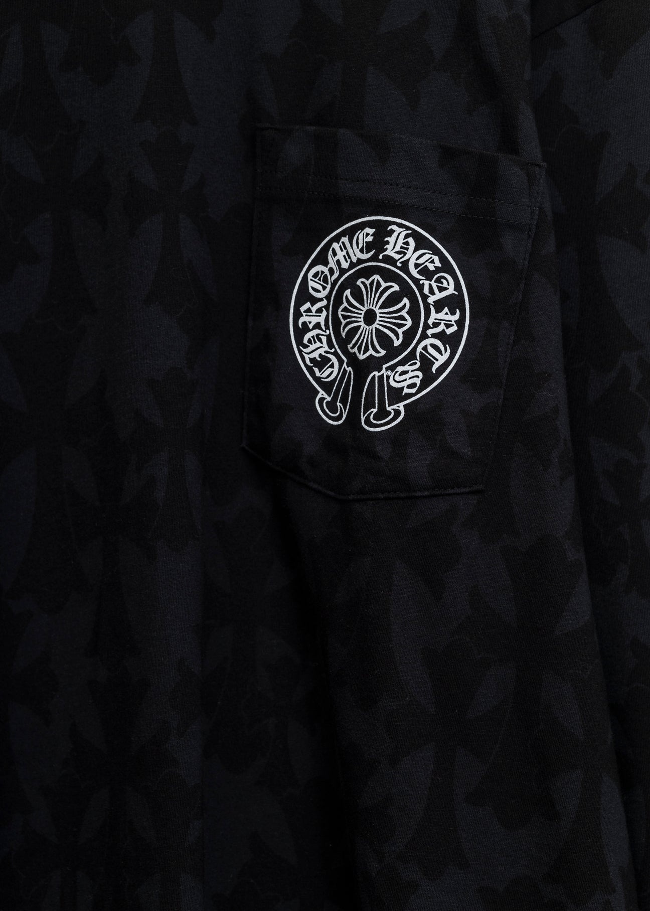 Black Cross Camo  Chrome Hearts Logo Long Sleeve T-Shirt - 3