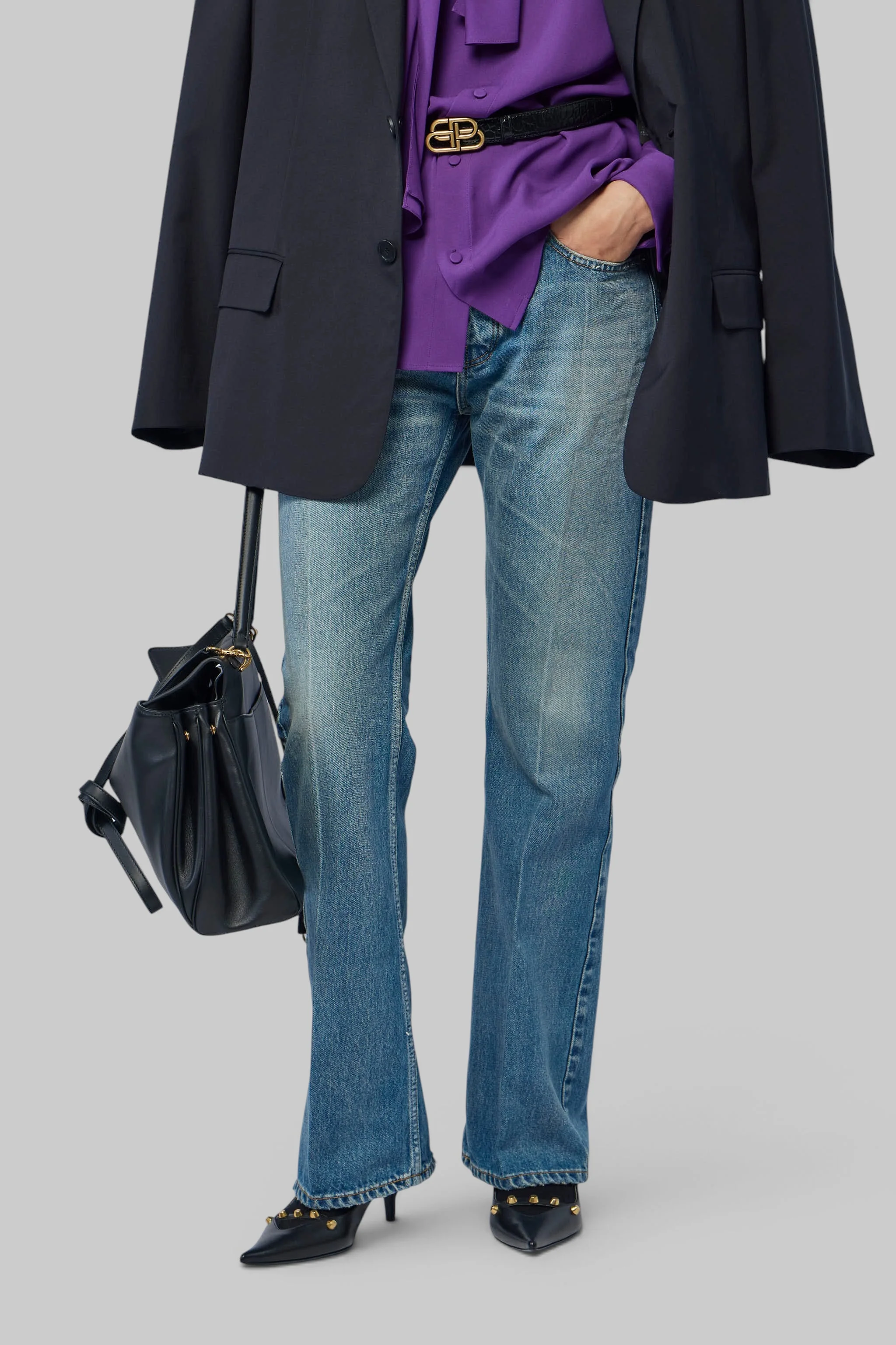 Straight Slim Leg Jeans - 1
