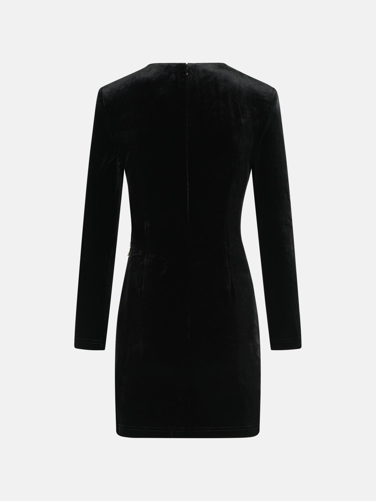 BLACK POLYESTER DRESS - 3