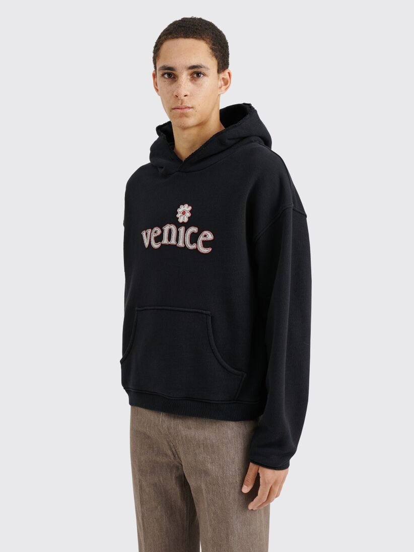 ERL ERL VENICE PATCH HOODIE BLACK | tresbien | REVERSIBLE