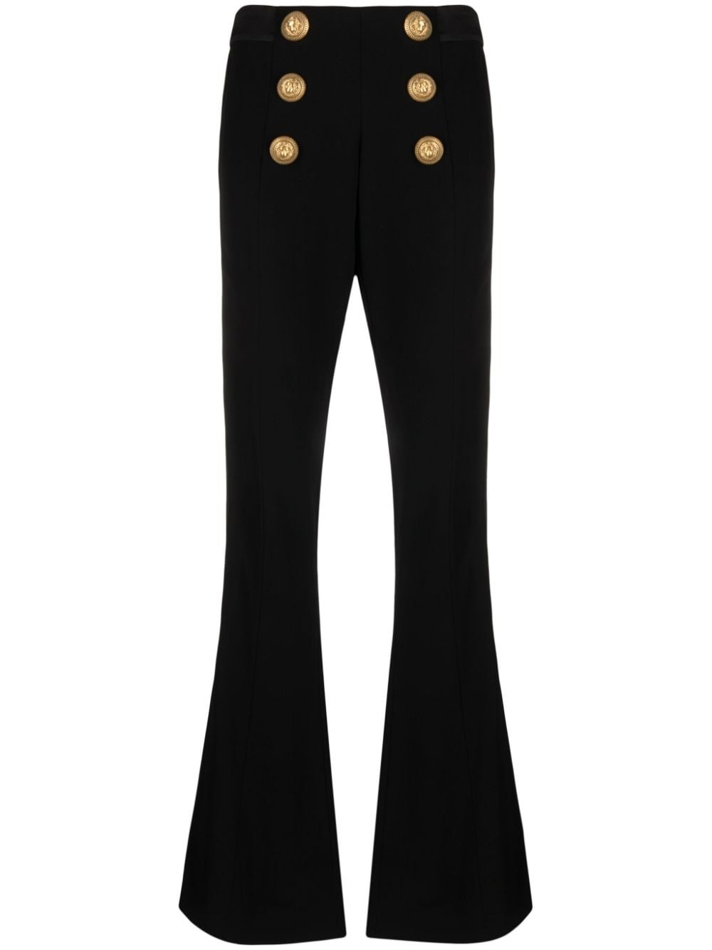 double-button flared trousers - 1