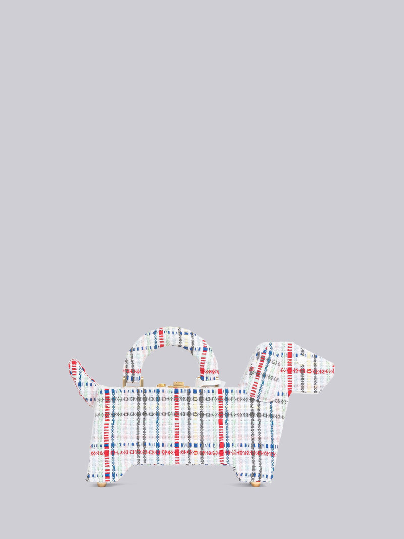 Micro Gingham Chenille Tweed Mini Hector Attache Case 4