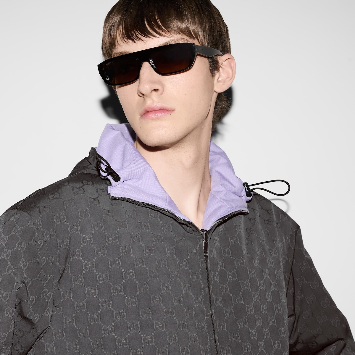 Reversible nylon GG zip jacket - 5
