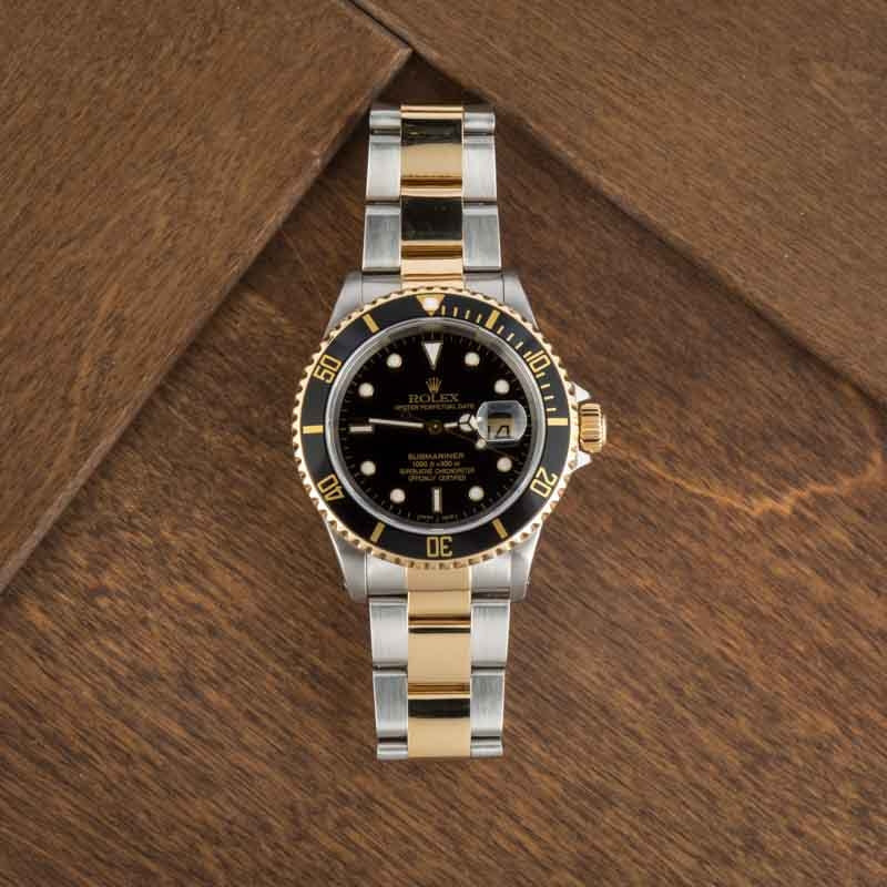 Pre-Owned Rolex Submariner Ref 16613 Black Dial - 6