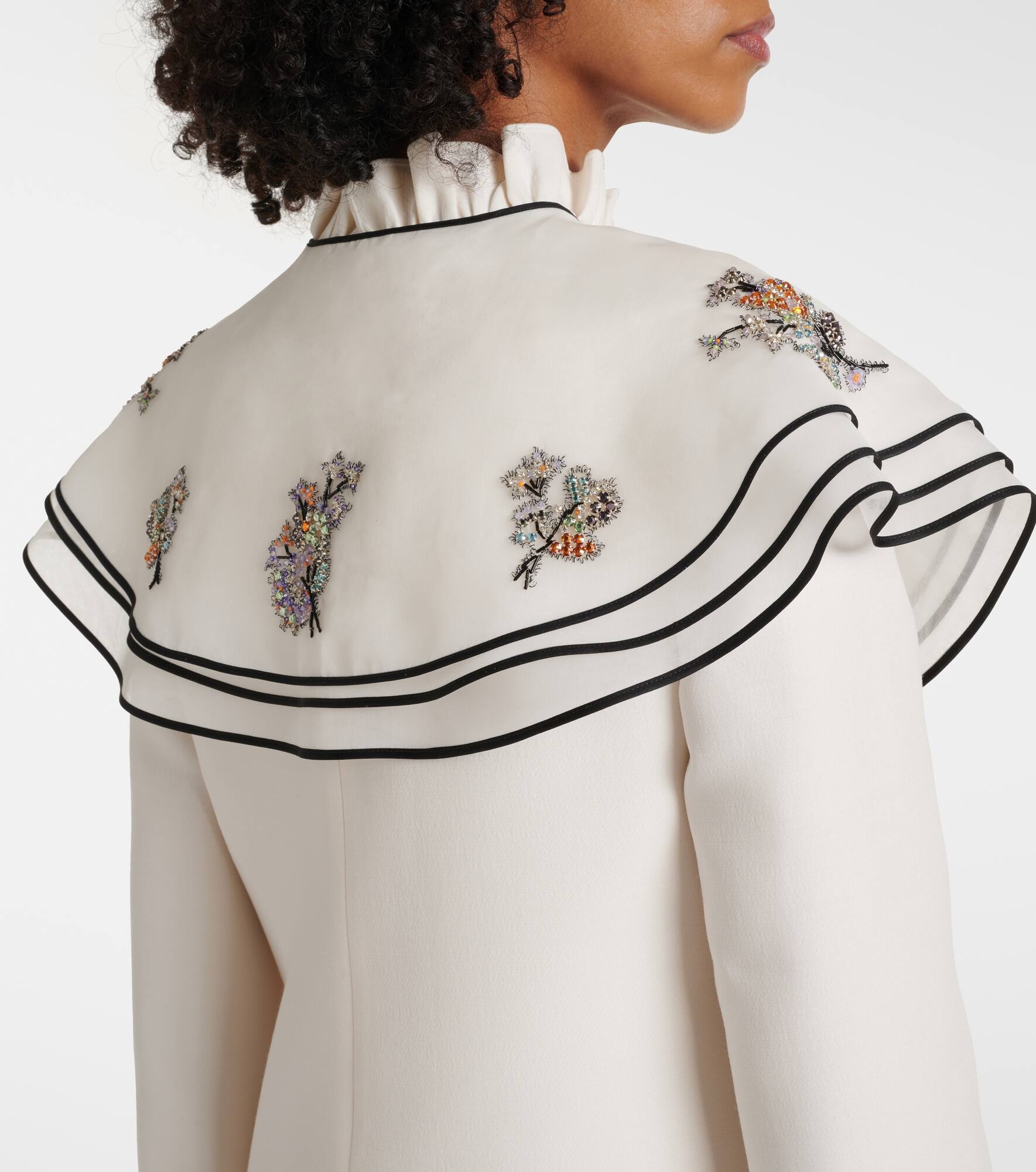 Crepe Couture embroidered midi dress - 6