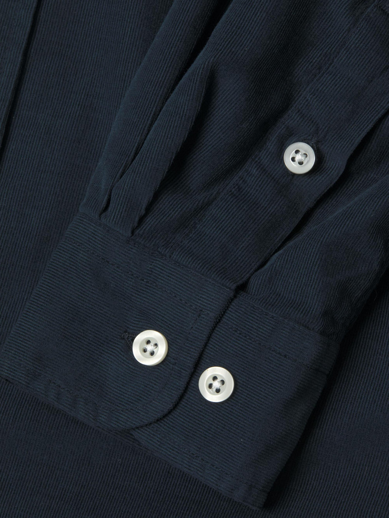 Men's Corduroy Long-Sleeve Button-Front Shirt - Midnight 6